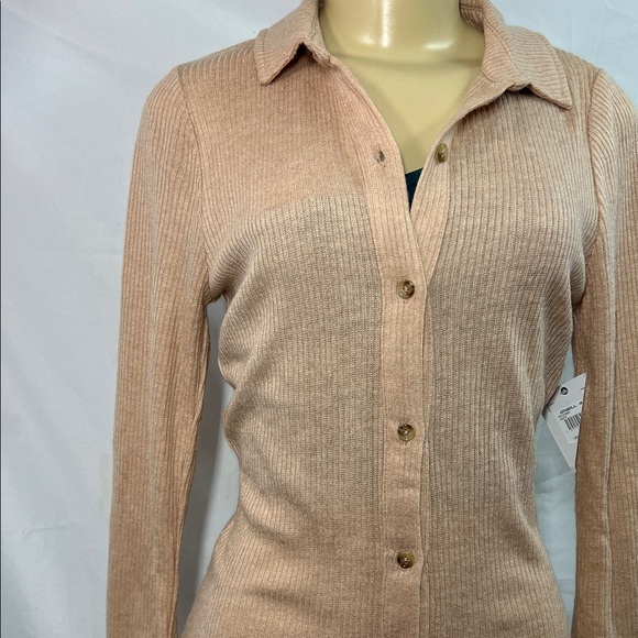 O'Neill Tan Long Sleeve‎ Button-Up Dress  zs S - Picture 5 of 16